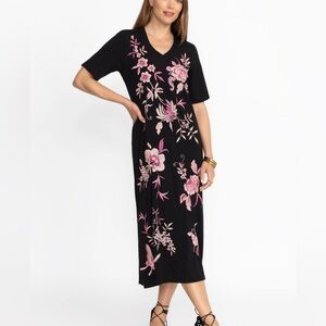 Johnny Was Trapunto V-Neck Knit Dress